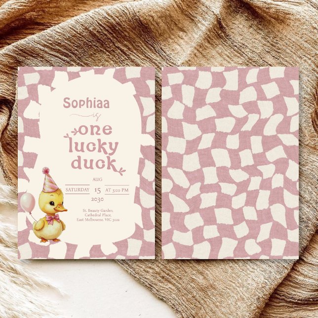 Sweet Duckling 1st Birthday Party Invitation (Creator Uploaded)