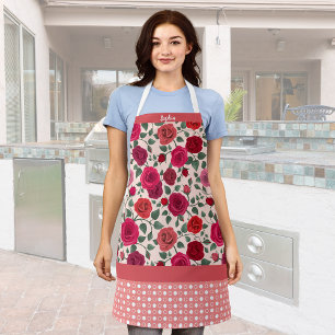 Sweet Dusty Pink Roses Personalised Apron