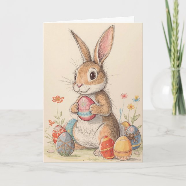 Sweet Easter Bunny  Card (Front)