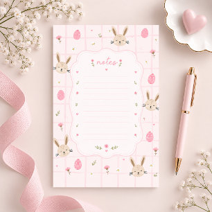 Sweet Easter Bunny Lined Stationery Paper