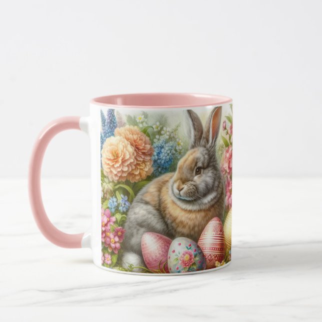 Sweet Easter Bunny Rabbit Coffee Mug (Left)