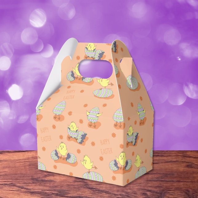 Sweet Easter Chick Orange Favour Box (Sweet Easter Chick Orange Favor Box .)