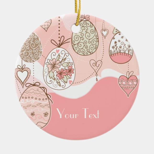 Sweet Elegance Easter Ceramic Tree Decoration (Front)