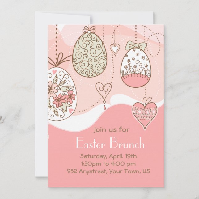 Sweet Elegance Easter Invitation (Front)
