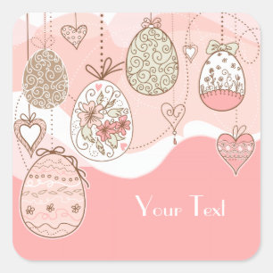 Sweet Elegance Easter Square Sticker