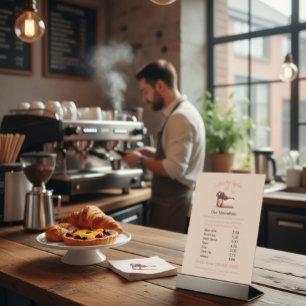 Sweet & Elegant Custom Dessert Menu Pedestal Sign