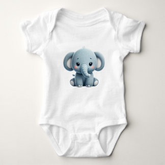 Sweet Elephant  Baby Bodysuit