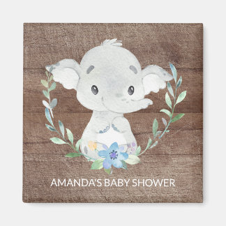 Sweet Elephant Baby Shower Favor Magnet