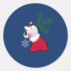 Sweet Elephant Classic Round Sticker