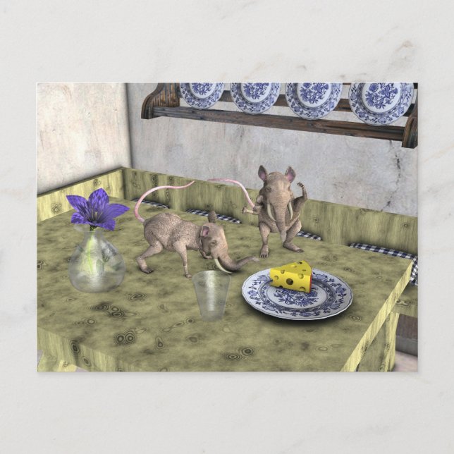 Sweet Elephant Mice Postcard (Front)