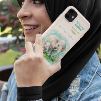 Sweet Elephant Mum & Baby Personalised Gift  Case-Mate iPhone Case