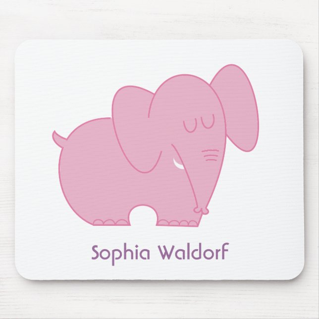 Sweet Elephant (Pink) Mouse Pad (Front)