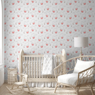 Sweet Elephant Seamless Pattern for Your Kid Room Wallpaper