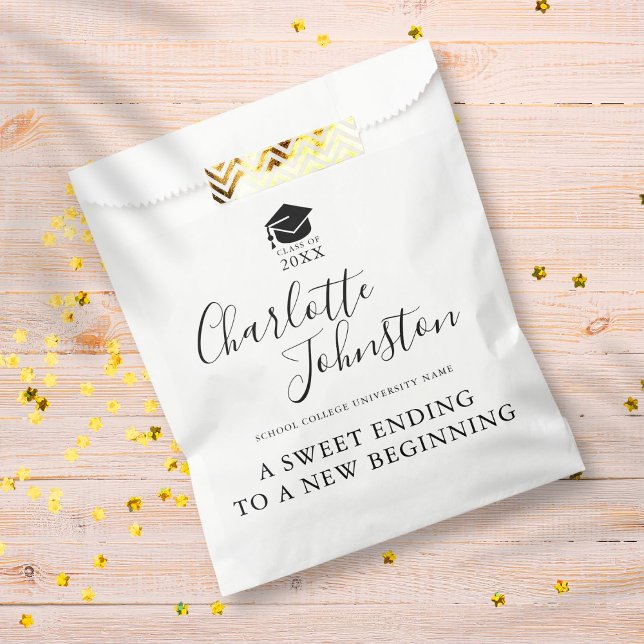 Sweet Ending New Beginning Graduation Party Favour Bags (Creator Uploaded)