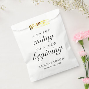 Sweet Ending To A New Beginning Wedding  Favour Ba Bags