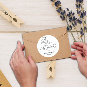 Sweet Ending to New Beginning 2024 Graduation Classic Round Sticker