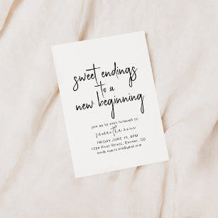 Sweet Endings to a New Beginning Party Invite