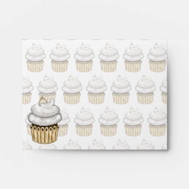 Sweet Engagement Cupcake Envelope (Front)