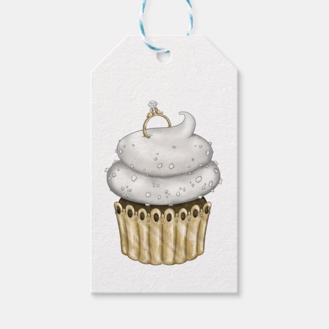 Sweet Engagement Cupcake Gift Tags (Front)