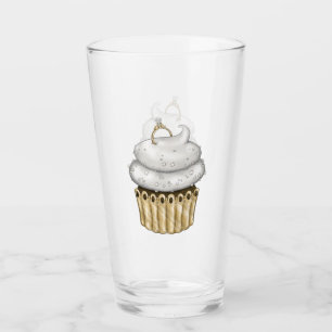 Sweet Engagement Cupcake Glass