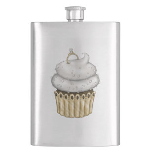 Sweet Engagement Cupcake Hip Flask