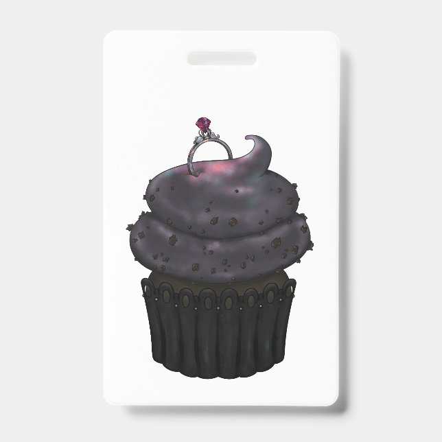Sweet Engagement Cupcake ID Badge (Front)