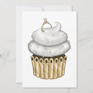 Sweet Engagement Cupcake Invitation