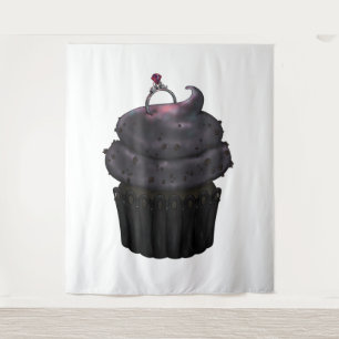 Sweet Engagement Cupcake Tapestry