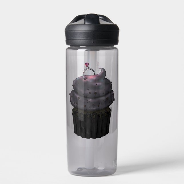 Sweet Engagement Cupcake Water Bottle (Front)