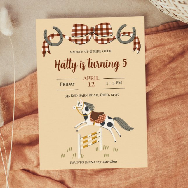 Sweet Equestrian Birthday Invitation (Creator Uploaded)