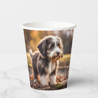 Sweet expatriate puppy paper cups