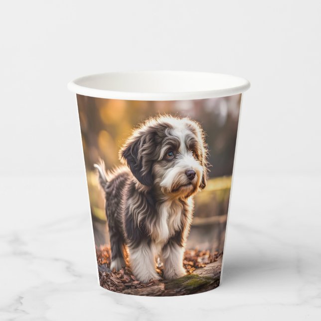 Sweet expatriate puppy paper cups (Front)
