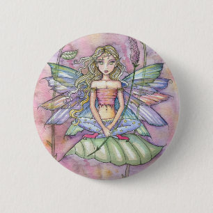 Sweet Fairy Button Pin by Molly Harrison