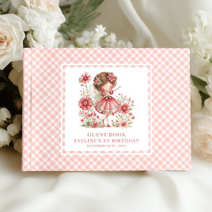Sweet Fairy Girl Birthday Blush Pink Guestbook