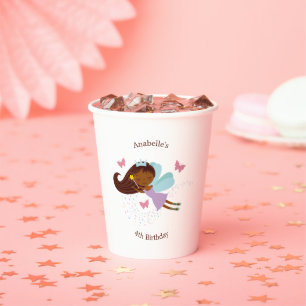 Sweet Fairy Princess Girl's Birthday Paper Cups
