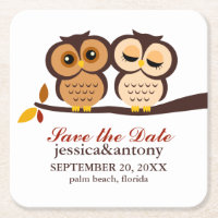 Sweet Fall Owls Wedding Favour