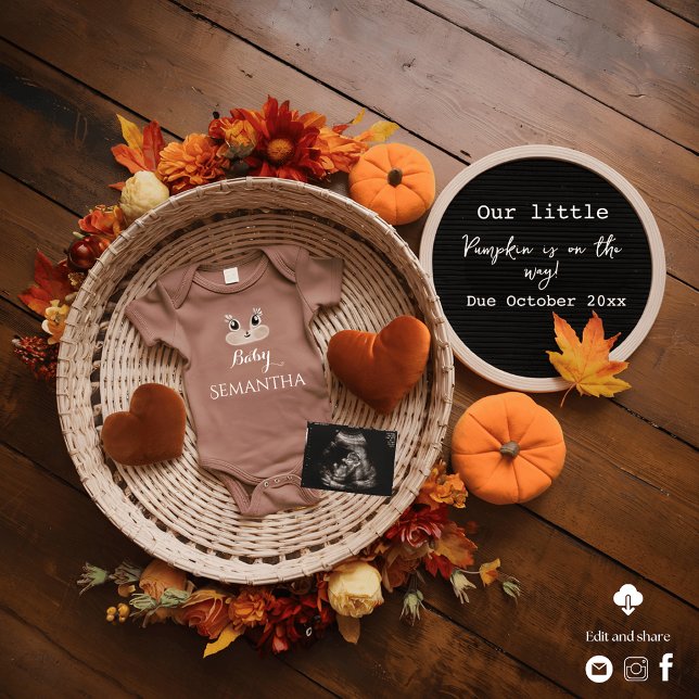 Sweet fall  pregnancy announcement  (Creator Uploaded)