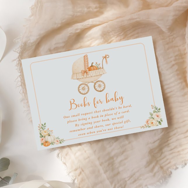 Sweet Fall Pumpkin Baby Shower Enclosure Card (Creator Uploaded)