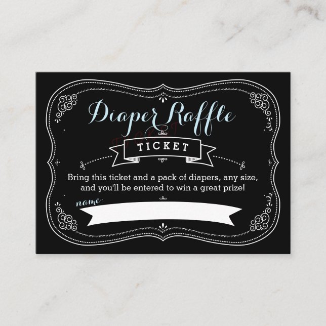 Sweet Fancy Baby Shower Diaper Raffle Insert (Front)