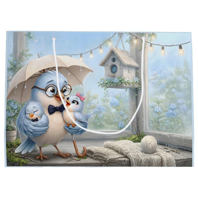 Sweet Father Bird Celebration Gift Bag (Back)