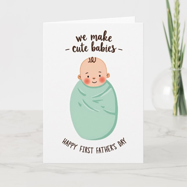Sweet Fathers Day Baby Card (Front)