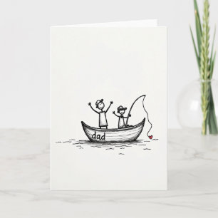 Sweet Fathers Day Boat Card