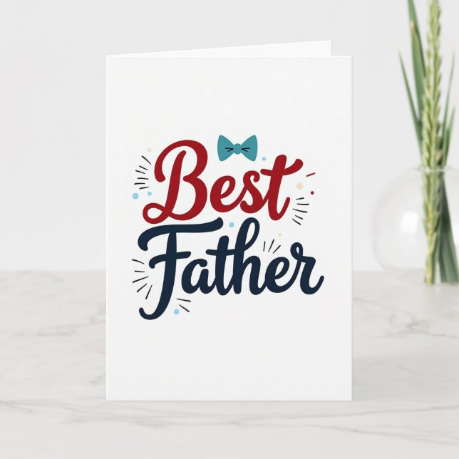 Sweet Fathers Day Bow Tie Card (Front)