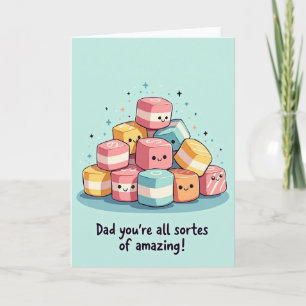 Sweet Fathers Day Candy Cube Card
