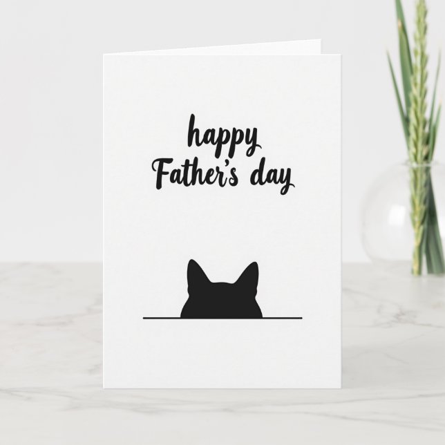 Sweet Fathers Day Cat Card (Front)