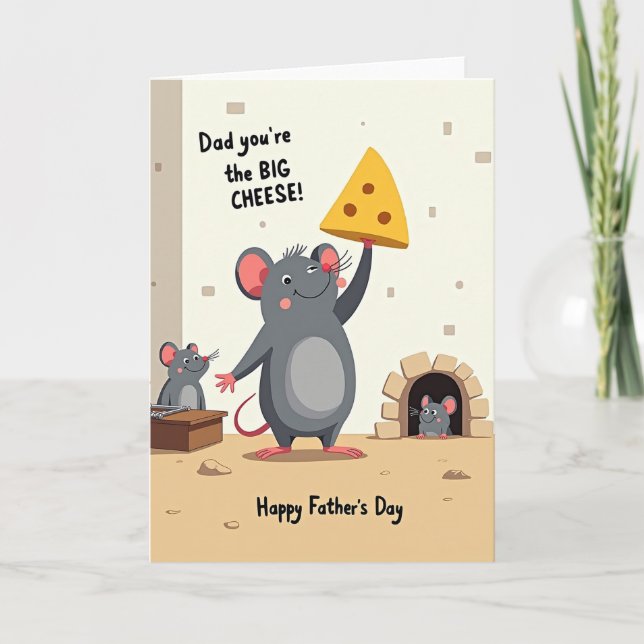 Sweet Fathers Day Cheese Card (Front)