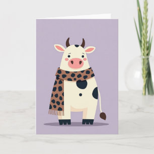 Sweet Fathers Day Cow Art Card