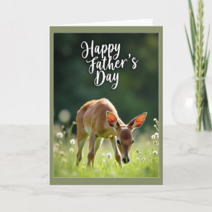 Sweet Fathers Day Fawn Card