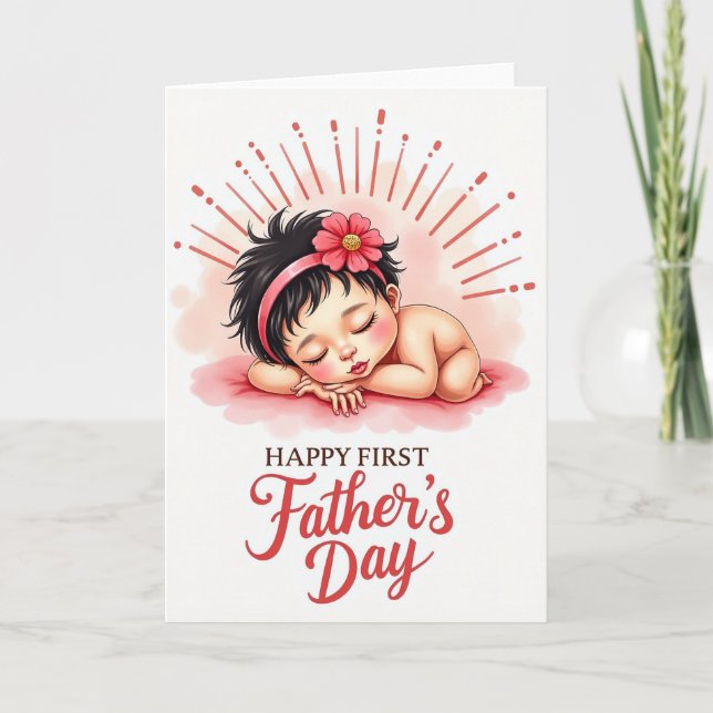 Sweet Fathers Day Flower Card (Front)