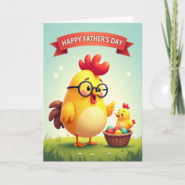 Sweet Fathers Day Fowl Card (Front)